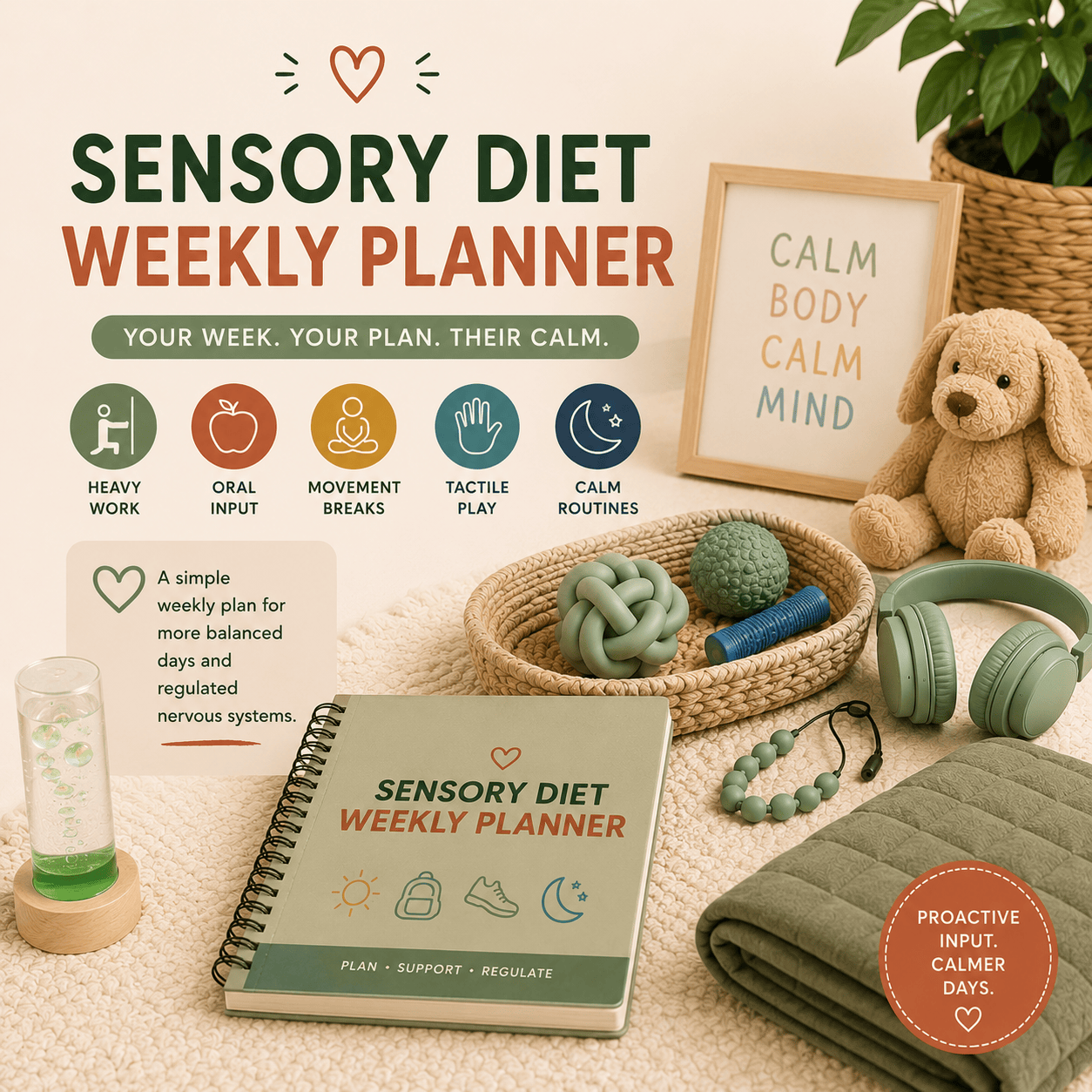 Sensory Diet Weekly Planner