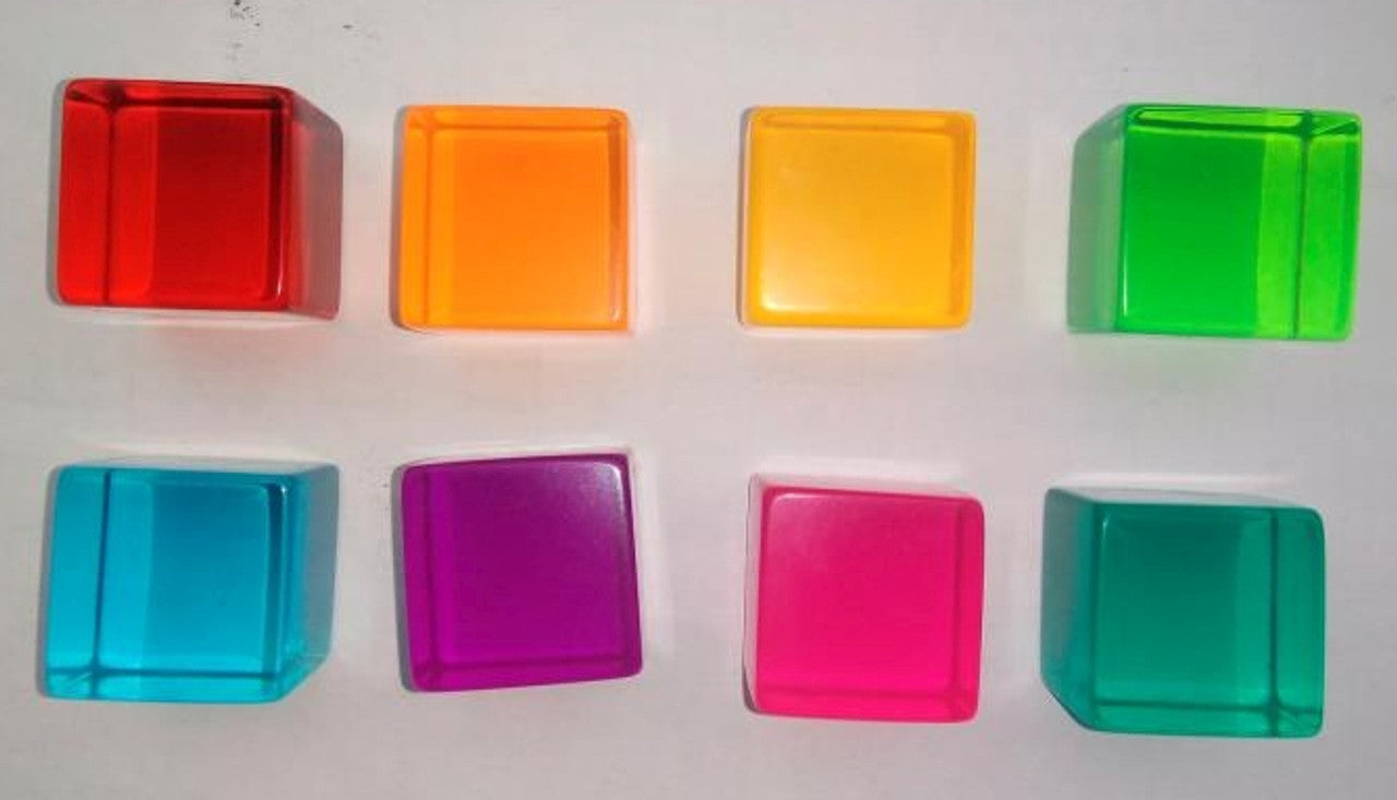 Bright Lucite Cubes 40 piece