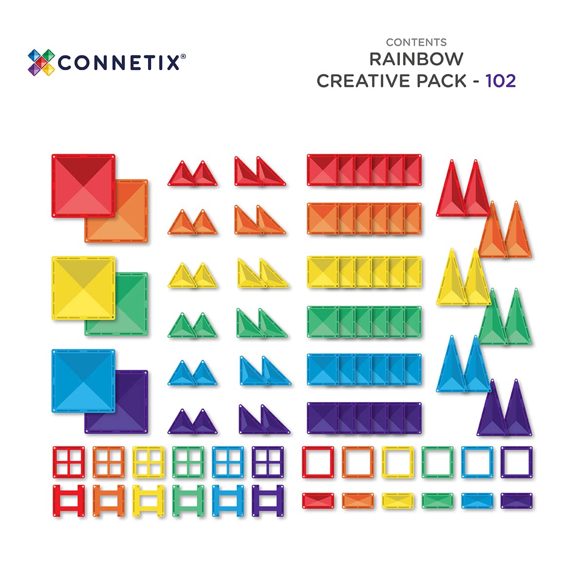Connetix Rainbow 102 pieces