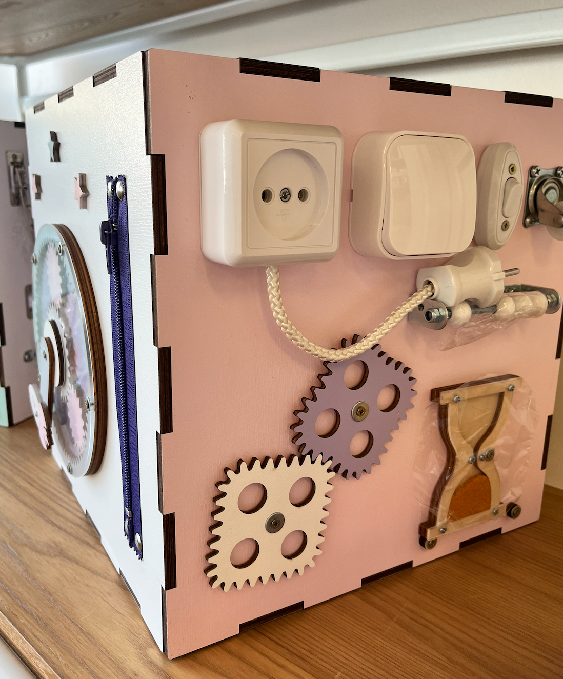 Wood Activity Cube Large