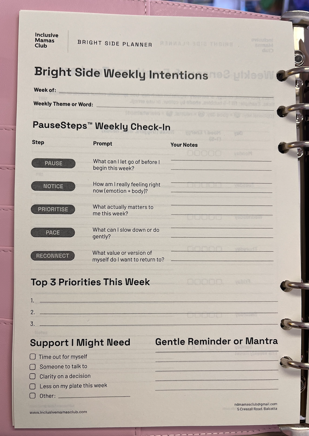Bright Side Daily Planner