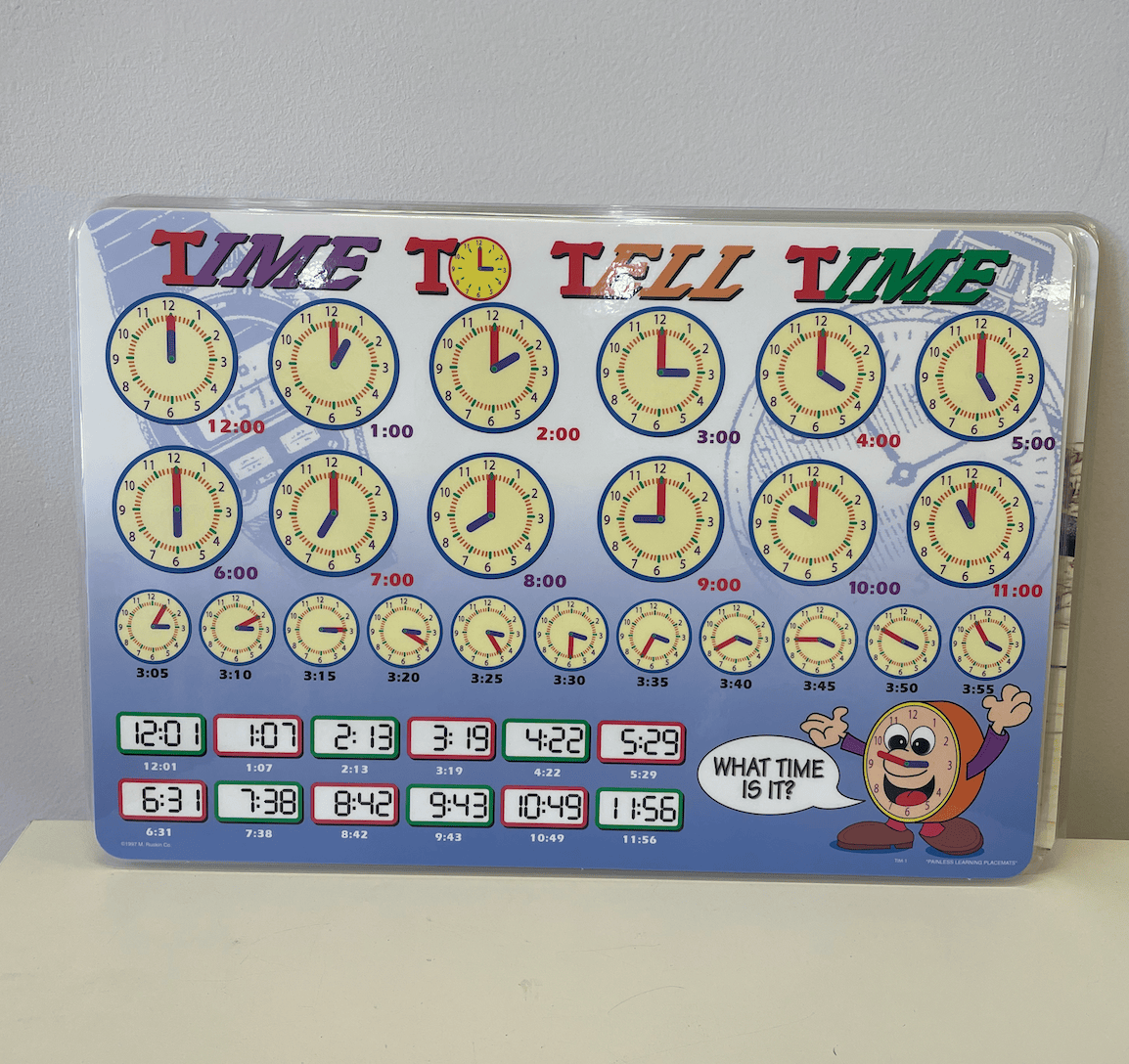 Time to Tell Time Placemat
