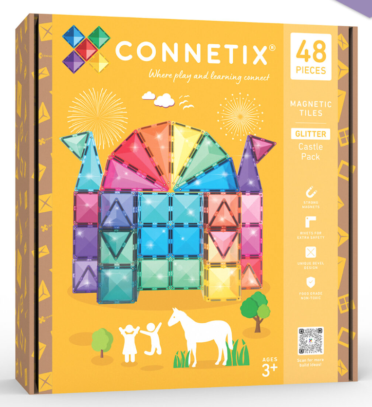 Connetix Glitter Castle Pack 48pc