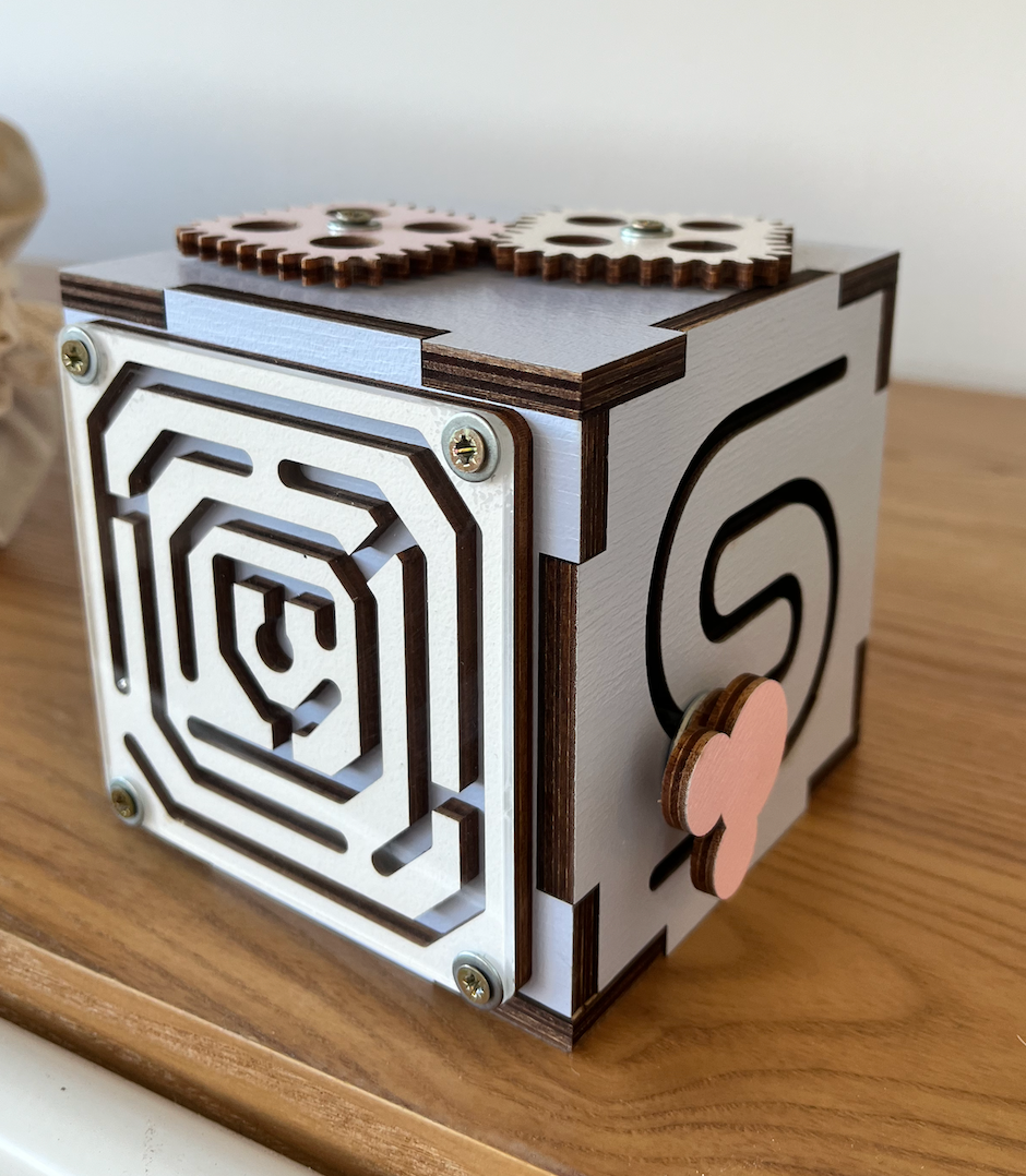 Wood Activity Cube Small