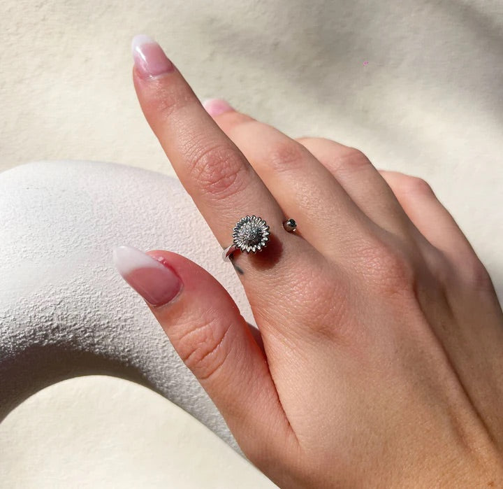 Sunflower Spinner Worry Ring