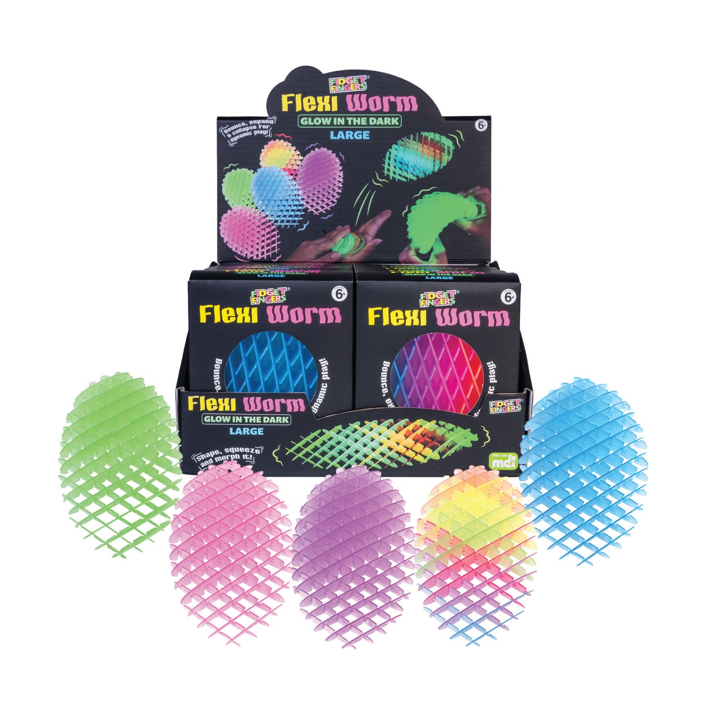 Flexi Worms Glow in the Dark