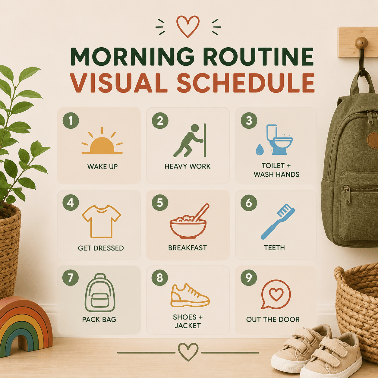 Morning Routine Visual Schedule