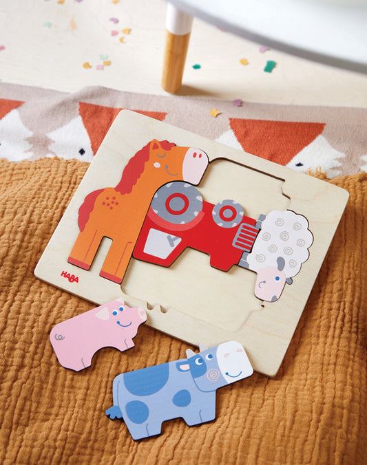 Wooden Farm Peg Puzzle