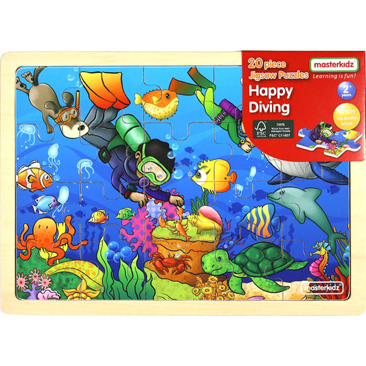 Happy Diving Wood Puzzle