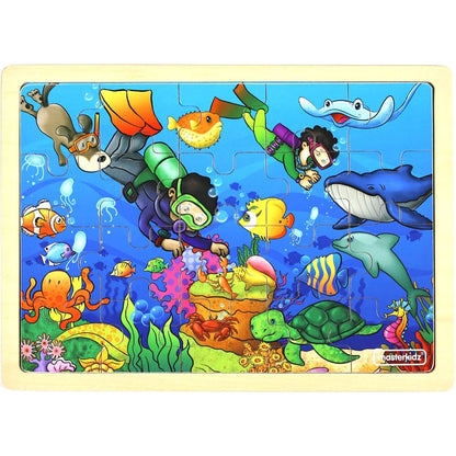 Happy Diving Wood Puzzle