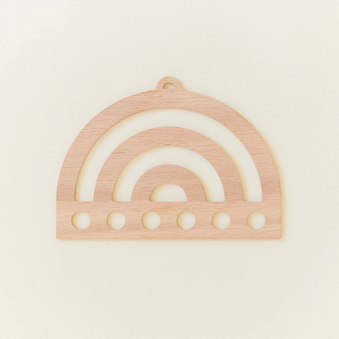 Rainbow Silk Display Wood