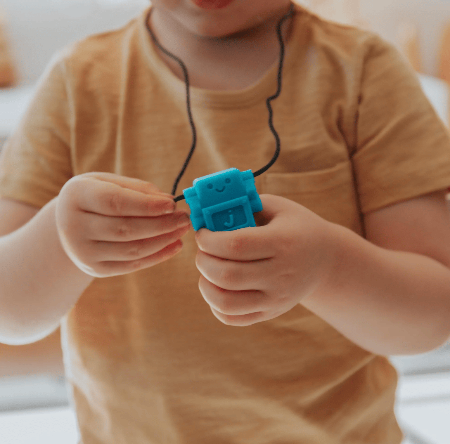 Robot Chew Pendant | Jellystone — Sensory Delight, Juicy and Bright!  Shaped like a Robot and — OT recommended, Australia