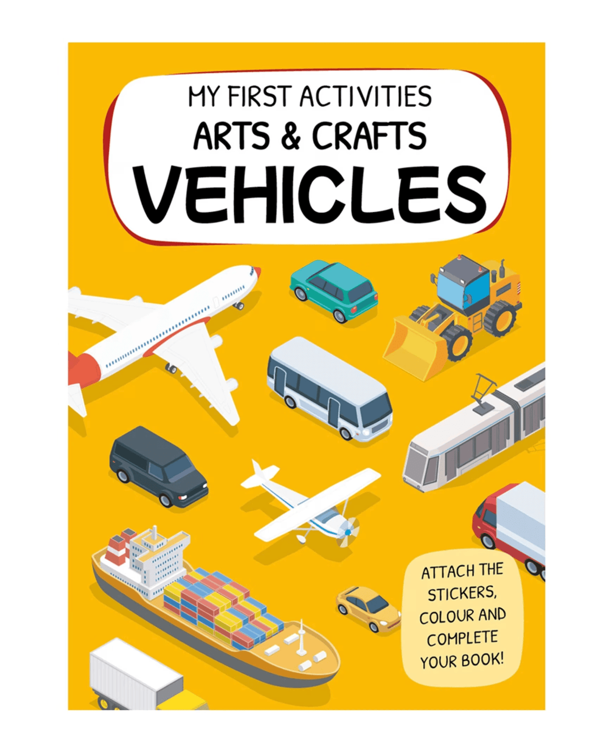 Sassi Arts Crafts Kids Children Activity Colouring Book Vehicles - Multi — The SASSI Kids and Children Activity and Colouring Book Vehicles — OT recommended, Australia