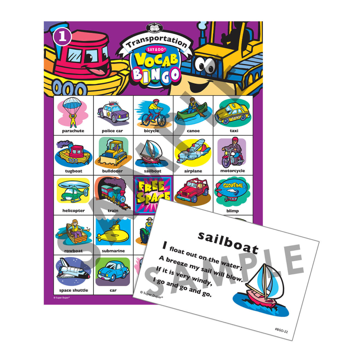 Say & Do Vocab Bingo