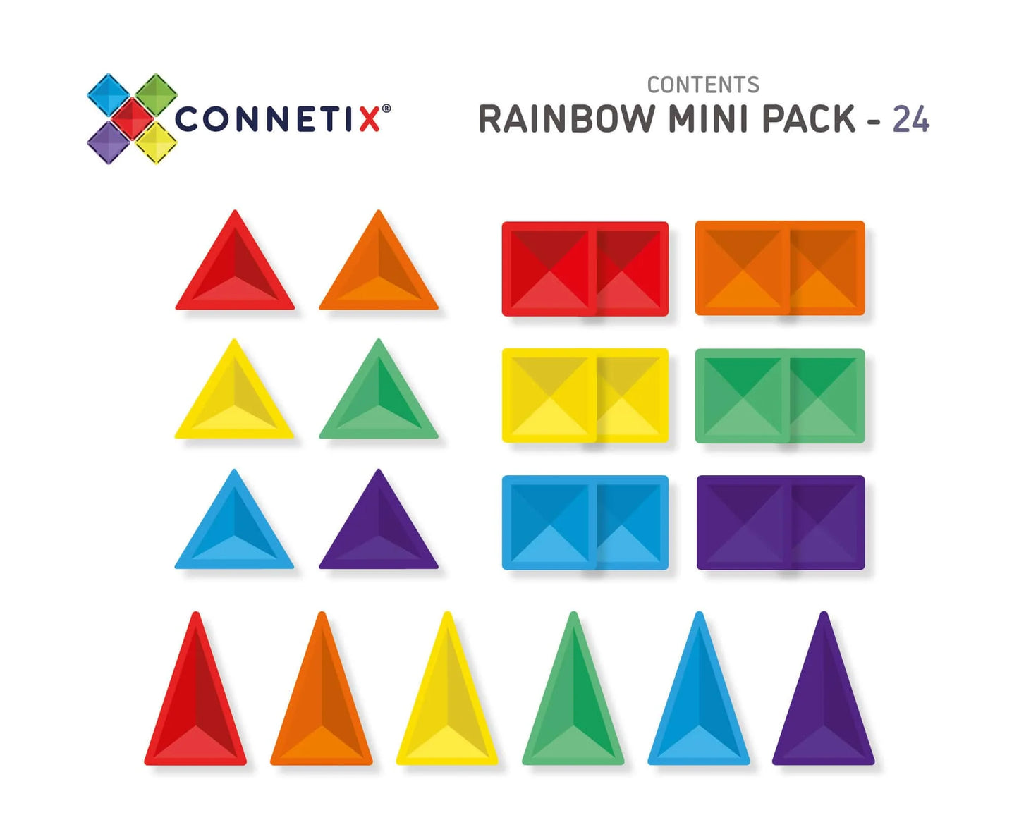 Connetix Rainbow 24 pieces