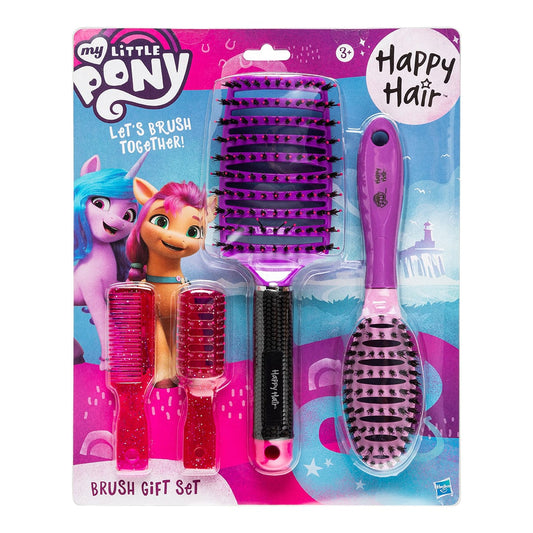 Happy Hair Brush Little Pony Gift Set