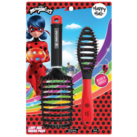 Happy Hair Brush Ladybug Gift Set
