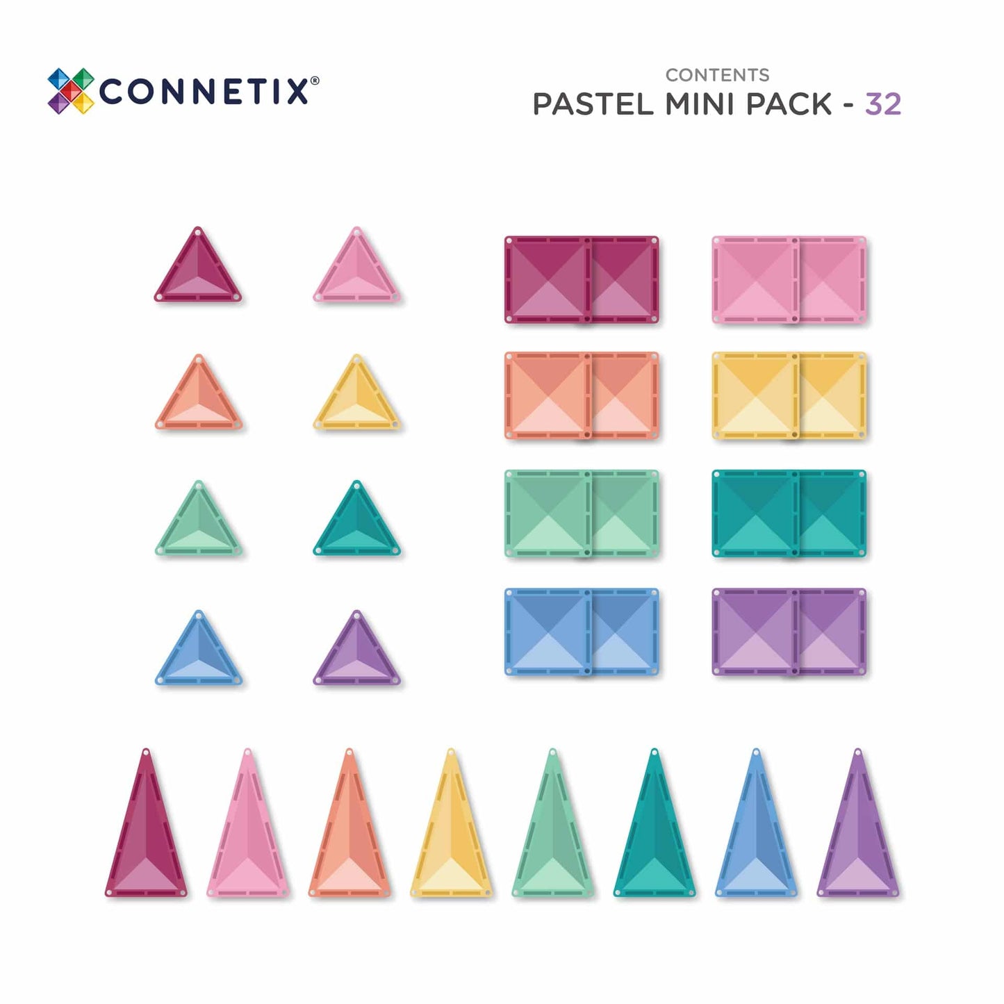 Connetix Pastel 32 piece