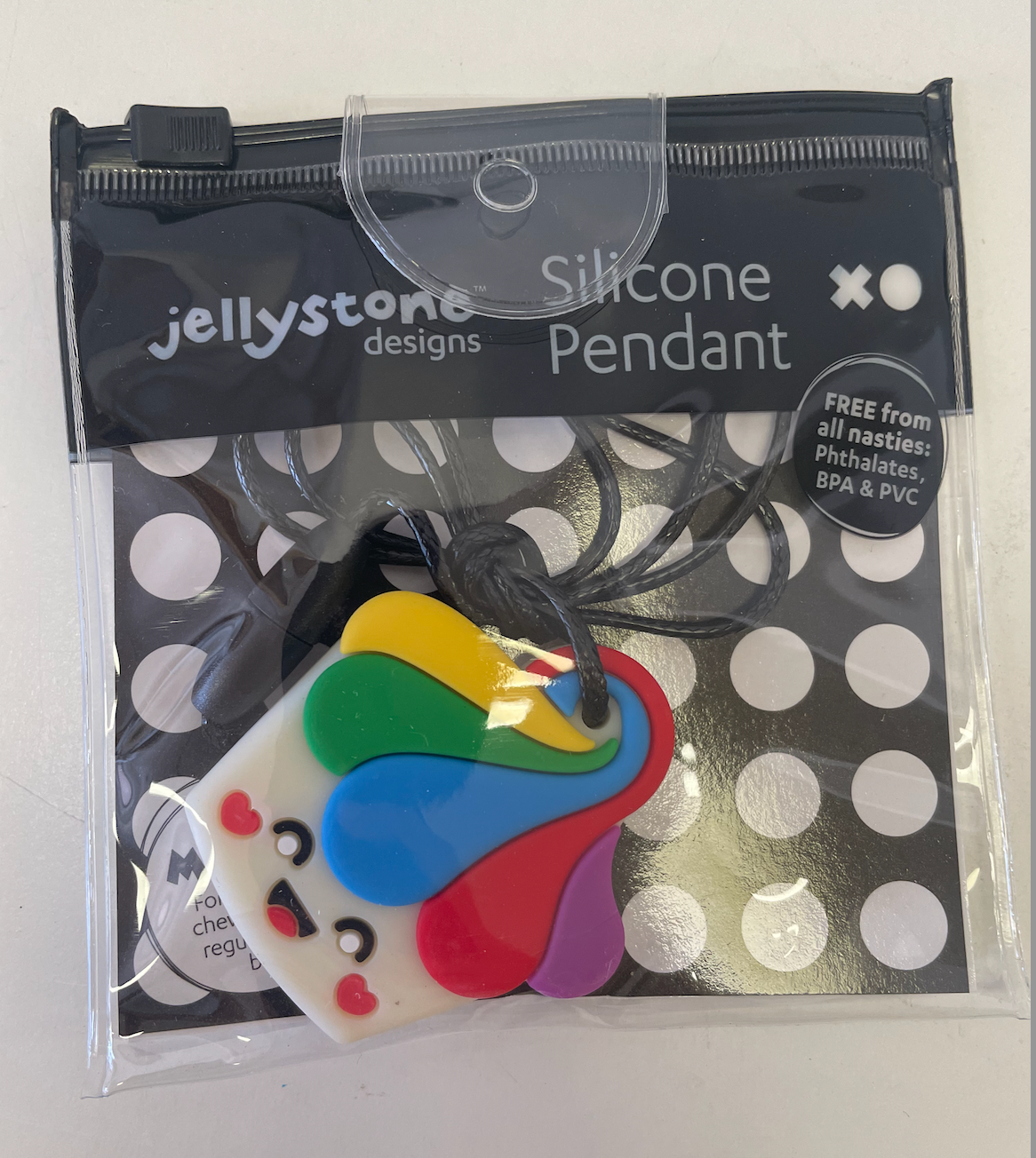 Chew pendants, bands and pencil toppers