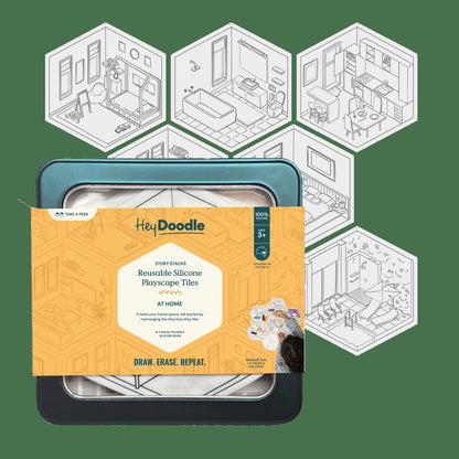 Hey Doodle Reusable Silicone Playscape Tiles