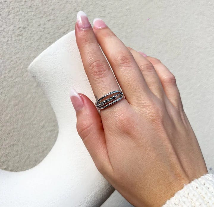 Pendulum Sliding Worry Ring — Sliding Worry Rings have beads that glide effortlessly around the band, — OT recommended, Australia