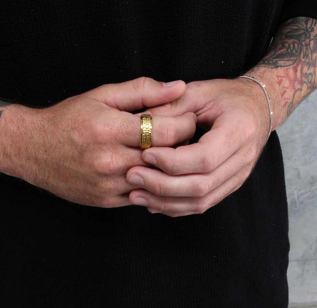 Axel Rotating Worry Ring Gold Size 10