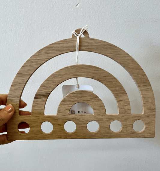 Rainbow Silk Display Wood