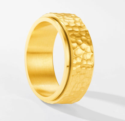 Axel Rotating Worry Ring Gold Size 10