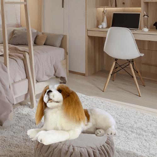 Izzy King Charles Cavalier Dog Weighted — Izzy is a realistic plush dog toy in a lying position. — OT recommended, Australia
