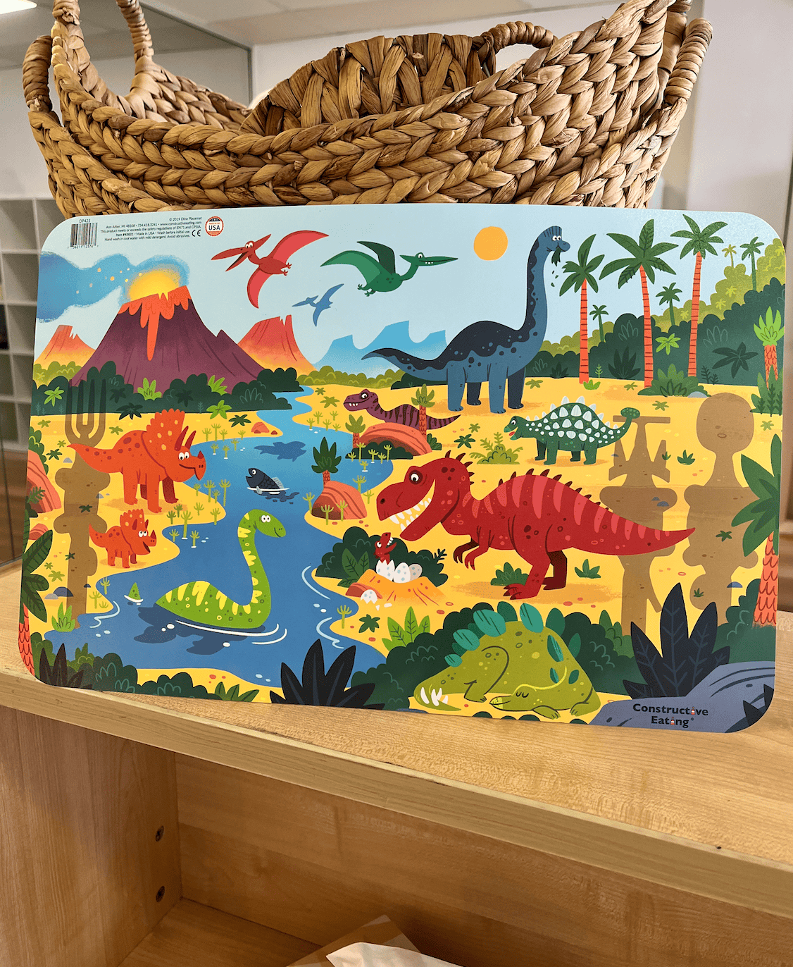 Dinosaur Placemat- Constructive Eating — Constructive Eating Dinosaur Placemat, plastic — OT recommended, Australia