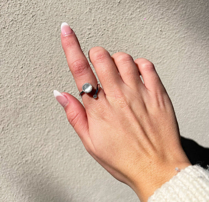 Opal Spinner Worry Ring
