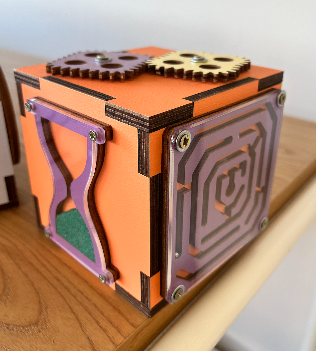 Wood Activity Cube Small