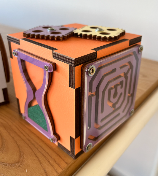 Wood Activity Cube Small
