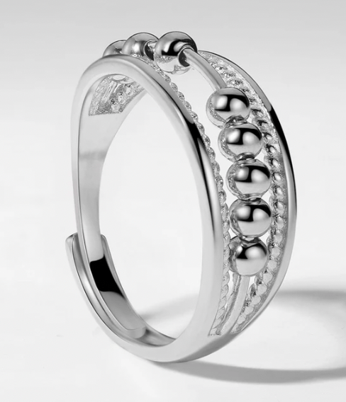 Pendulum Sliding Worry Ring — Sliding Worry Rings have beads that glide effortlessly around the band, — OT recommended, Australia