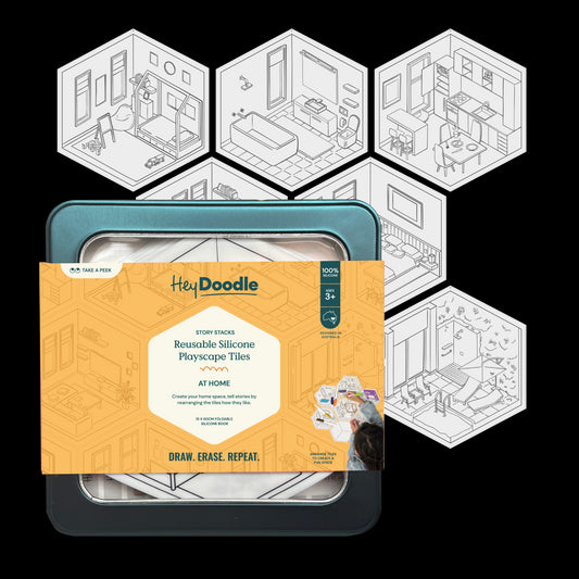 Hey Doodle Reusable Silicone Playscape Tiles
