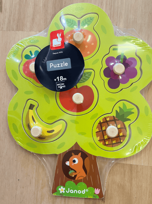 Wooden Fruit Tree Peg Puzzle