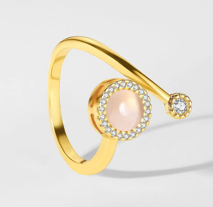 Opal Spinner Worry Ring