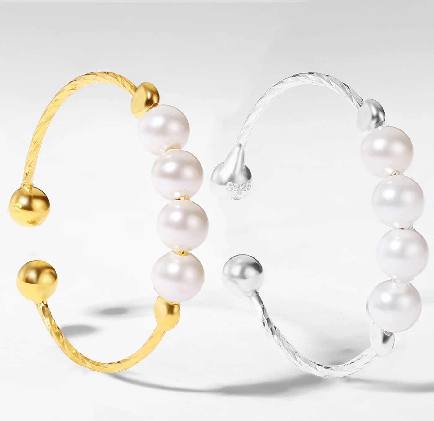 Pearl Rotating Worry Ring