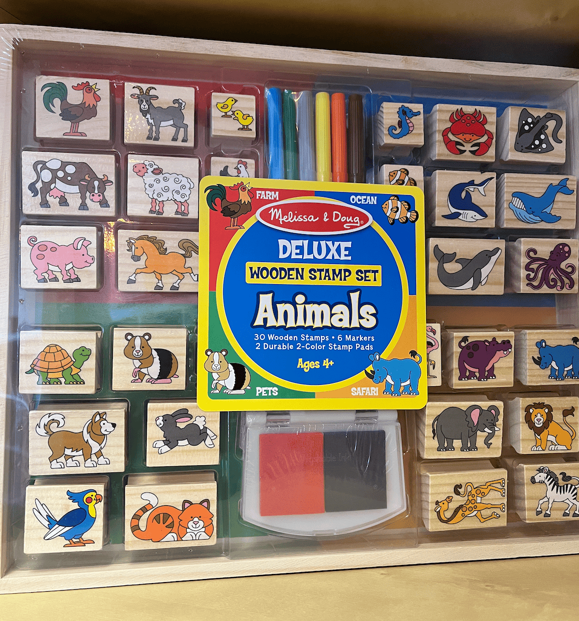 Deluxe Wooden Stamp Set - Animals